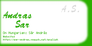andras sar business card