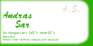 andras sar business card